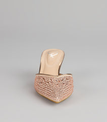 Crystal Beam Pointed Toe Mules