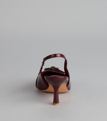 Glam Code Patent Slingback Heels