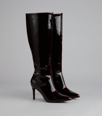 Gloss Effect Patent Stiletto Boots