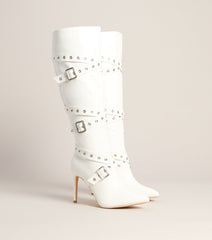 All Strapped In Knee-High Heels