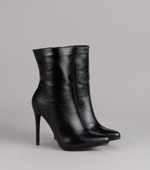 Bold Step Faux Leather Booties