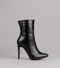 Bold Step Faux Leather Booties