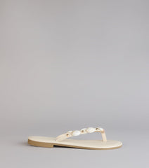 Coastal Crush Beaded Thong Sandals