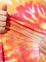 Stretchy Tie-Dye Effect Sleeveless Mini Knit Dress