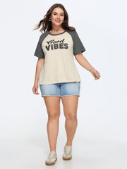 Cotton Good Vibes Raglan Sleeve T-Shirt