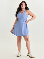 Stretchy Sculpted Fit And Flare Pocket Mini Dress
