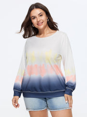 Supersoft Ombre Print Round Neck Sweatshirt