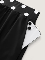 Polka Dot Waist Pocket Swim Shorts