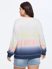 Supersoft Ombre Print Round Neck Sweatshirt