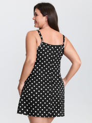 Polka Dot Charm V-Neckline Nightgown