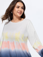 Supersoft Ombre Print Round Neck Sweatshirt