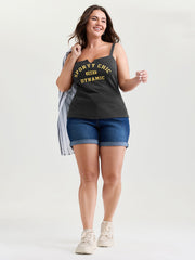 Sporty Chic Pattern Tank Top
