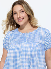 Striped Print Flowy Open-Front Shirt
