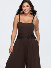 Supersoft Waist-Tie Draped Jumpsuit