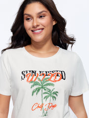 Cotton Sun-kissed Wild Print T-Shirt