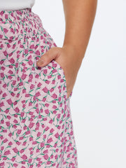 Everyday Floral Print Waist-Tie Wide-Leg Pants