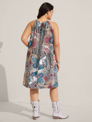 Paisley Print Flowy A-Line Mini Dress