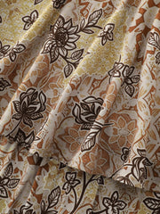 Floral Print Layered Pockets Maxi Dress