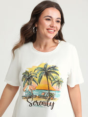 Serenity Pure Cotton Round Neck T-Shirt