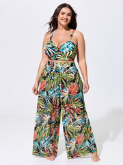 Tropical Vibes Sheer Sarong Set Swim Bottoms