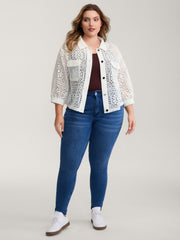 Cut-Out Lace Relaxed-Fit Kimono