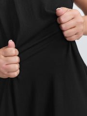 Cotton Stretchy V-Neck Pocket Jumpsuit