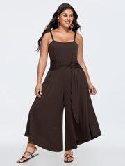 Supersoft Waist-Tie Draped Jumpsuit