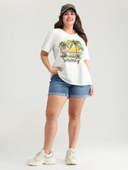 Serenity Pure Cotton Round Neck T-Shirt