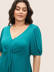 Supersoft Essentials Twist Front Elastic Cuffs Knit Top