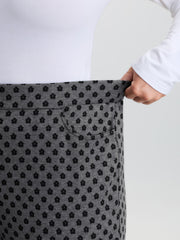 Monochrome Floral Print Stretchy Pants