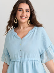 Cotton Ruffle Sleeve Babydoll T-Shirt