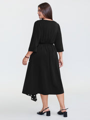 Polka Dot Pleat Flowy Maxi Dress