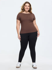 Supersoft Boat Neckline Fitted T-Shirt