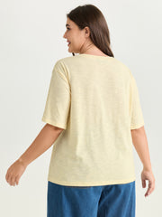 Butterfly Print Round Neck T-Shirt