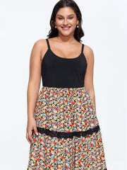 Floral Print Tiered Cami Maxi Dress