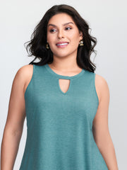Supersoft Keyhole Neckline Plain Tank Top