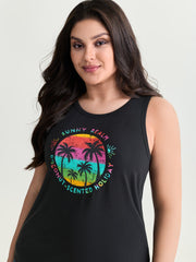 Cotton Island Energy Colorful Motif Tank Top