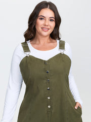Vintage A-Line Adjustable Overall Jumpsuit