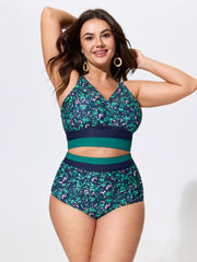 Colorful Floral Print Swim Bottoms