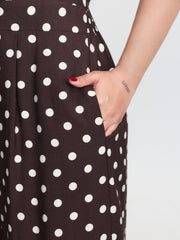 Retro Polka Dots Button Jumpsuit
