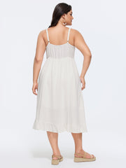Floral Embroidered Flowy Midi Dress