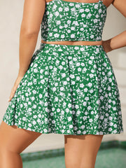 Ditsy Floral Print Flowy Swim Skirt