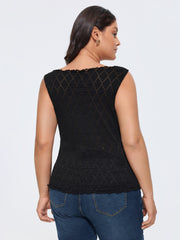 Textured Hollowed-Out Tank Top