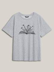 Dear Diary Pattern Crewneck T-Shirt