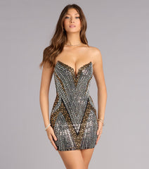 Jenny Rhinestone Bodycon Mini Dress