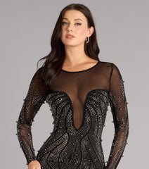 Josie Rhinestone Pearl Bodycon Mini Dress