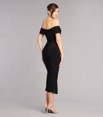 Karol Off-The-Shoulder Midi Formal Dress
