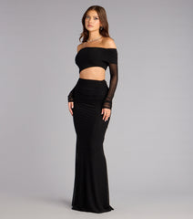 Lila Rhinestone Mermaid Formal Dress