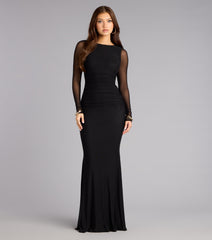 Winnie Mesh Long Sleeve Mermaid Formal Dress