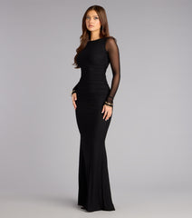 Winnie Mesh Long Sleeve Mermaid Formal Dress
